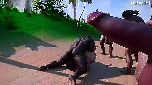 White Milf Betrays Husband with Busty BBC Lover in Steamy African Jungle – 3D Hentai