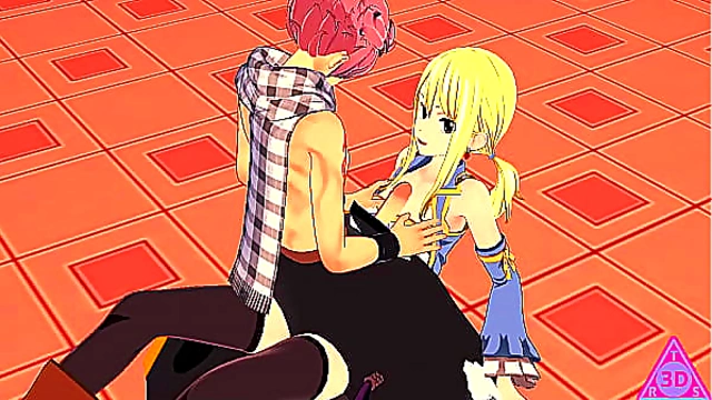 Lucy Natsu’s Steamy Encounter in Fairy Tail – Hot Blowjob Handjob Action