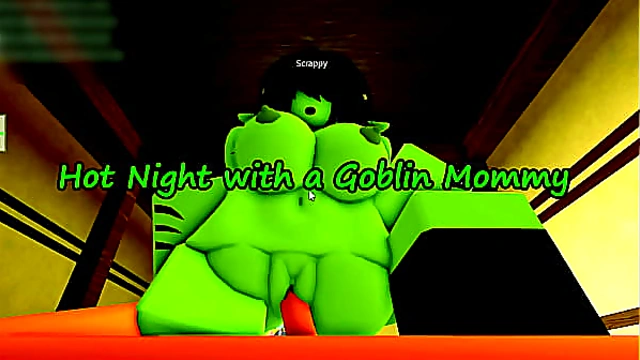 Steamy Encounter with a Seductive Goblin Girl Under Moonlight