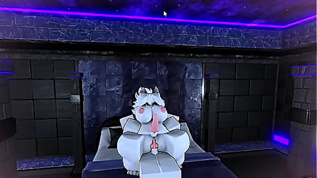 Furry Trans Girl Gets Pleasured in Roblox Studio Adventure