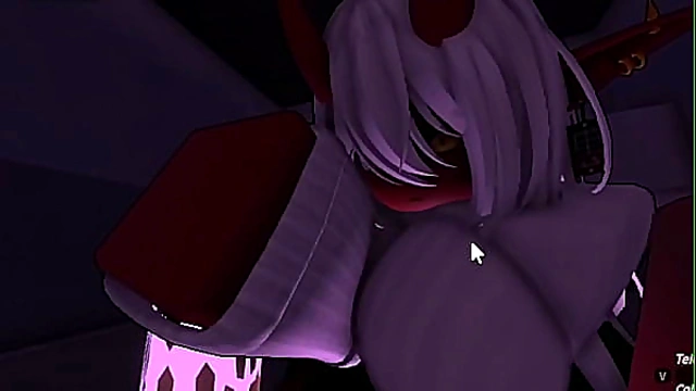 Fierce Demon Girl Dominates Hero in Steamy Roblox Encounter