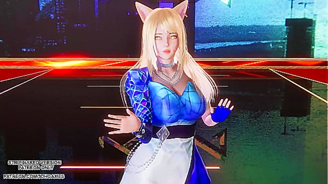 KDA’s Steamy Ahri Performs Sensual K-Pop Dance in MMD Lol Hentai Fantasy