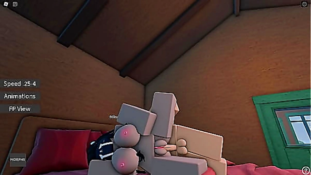 Passionate Cabin Encounter with Wife in Immersive Roblox World