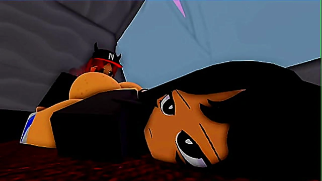 Exhausted Roblox Girl Awakened by Hard Cock in Steamy Surprise creampie