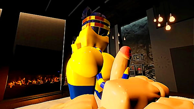 Ankha Takes Massive White Cock Ride in Steamy Roblox Hentai Action