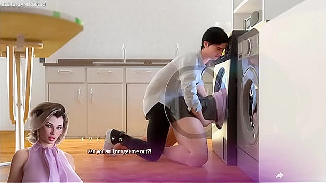 Stepson Seduces Trapped MILF Hentai StepMom in Intimate Dryer Encounter - 3D Uncensored