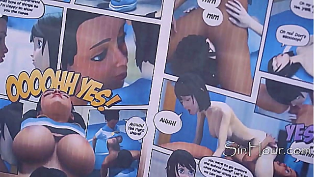 Two Adorable Girls Dive into Hentai Manga and Spark Steamy Lesbian Fun