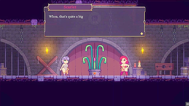 Scarlet Maiden Finds Ecstatic Pleasure from Dungeon Plants with Thrilling Squirt StepMoments
