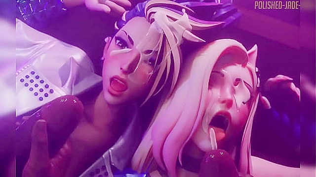 Iconic Gaming Characters Engage in Steamy Animated Fantasy Roleplay Scenes