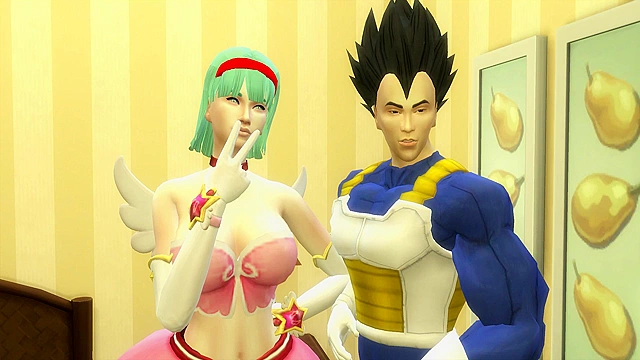 Bulma Seduces Vegeta with Fiery Passion in Steamy MILF Encounter
