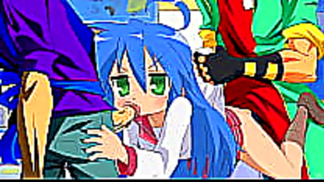 Konata Delights in Throat-Tingling Pleasure During Hot Lucky Star Trio