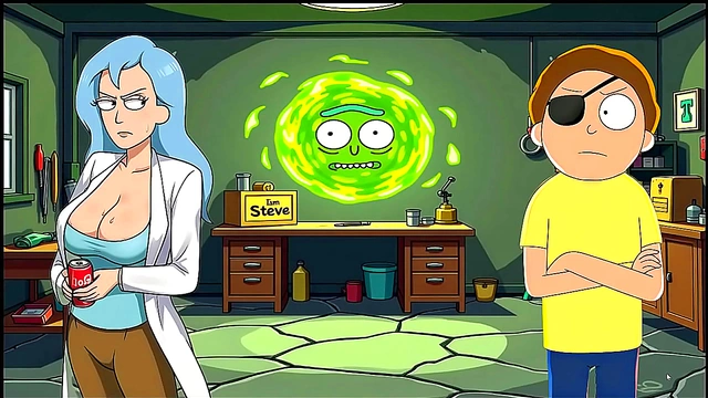 Sky Succubus Seduces Morty for Steamy Pleasure and Busty Ecstasy in Creepy Playthrough