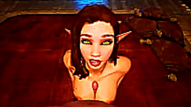 Sultry Big-Bosomed Elf Tempts with Seductive blowjob Leading to Steamy Anal Adventure