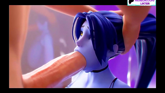 Widowmaker’s Busty Overwatch Anime BJ Ends in Mind-Blowing Orgasm Fest