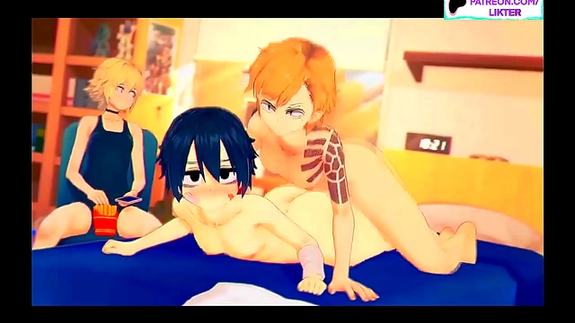 Blonde Futanari Enjoys Intense Oral Creampie in Hot Lesbian Anime Encounter