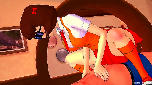 Albedo Tempts with a Sensual blowjob in Anime Fantasy Roleplay