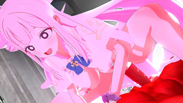 Gentle Green-Haired Anime Teen 18+ Finds Pleasure with Massive Member in Sweet Lovemaking