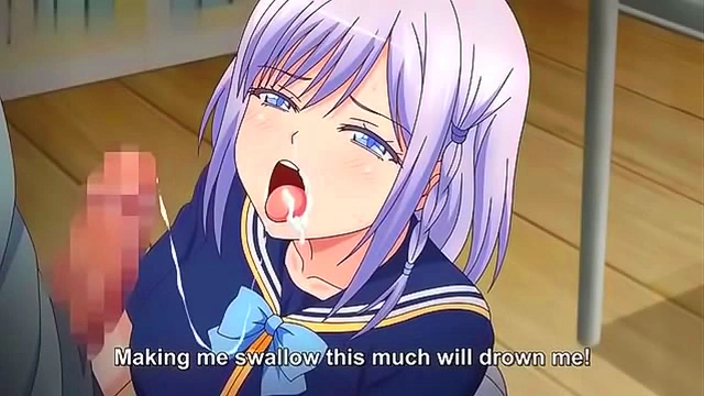 Blonde Teen 18+ Seductively Strips for Sloppy blowjob and Deepthroat Action
